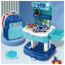 Little Story - Police Station With Police Car And Block Toy Set 219pcs - Blue
