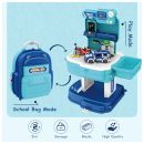 Little Story - Police Station With Police Car And Block Toy Set 219pcs - Blue